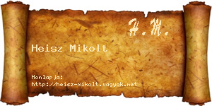Heisz Mikolt névjegykártya